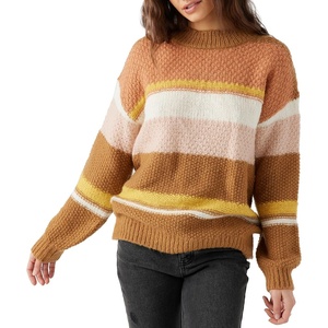 image:imageONEILL Womens Solid Long Sleeve Sweater  Relaxed Fit Regular Length Crewneck Sweaters for WomenTobacc Brw