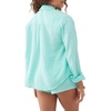 image:imageONEILL Womens Leni Double Gauze Top  Long Sleeve Lightweight Button Up Shirt for WomenOcean Wave
