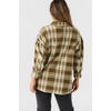 image:imageONEILL Womens Oversized Flannel Top  Comfortable and Casual Long Sleeve Button Up Shirts for WomenMilitary Olive
