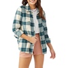 image:imageONEILL Womens Oversized Flannel Top  Comfortable and Casual Long Sleeve Button Up Shirts for WomenSlate