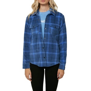 image:imageONEILL Womens Oversized Flannel Top  Comfortable and Casual Long Sleeve Button Up Shirts for WomenInsignia Blue