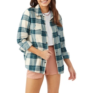 image:imageONEILL Womens Oversized Flannel Top  Comfortable and Casual Long Sleeve Button Up Shirts for WomenSlate