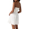 image:imageONEILL Womens Strapless Mini Dress  Woven Fabric Tiered Skirt Smocked Back Shirred DetailingWhite