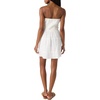 image:imageONEILL Womens Strapless Mini Dress  Woven Fabric Tiered Skirt Smocked Back Shirred DetailingWhite