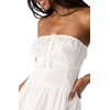 image:imageONEILL Womens Strapless Mini Dress  Woven Fabric Tiered Skirt Smocked Back Shirred DetailingWhite