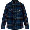 image:imageONEILL Boys Glacier Plaid Superfleece UltraSoft Warm Layer with Snap Front and Chest PocketsMidnight Navy