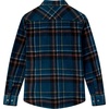 image:imageONEILL Boys Glacier Plaid Superfleece UltraSoft Warm Layer with Snap Front and Chest PocketsMidnight Navy