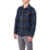 image:imageONEILL Boys Glacier Plaid Superfleece UltraSoft Warm Layer with Snap Front and Chest PocketsMidnight Navy