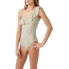 image:imageONEILL Girls One Piece Bathing Suit  Medium to Full Coverage One Piece Swimsuits for GirlsChambray  Beatriz Ditsy Ruffle One Shoul