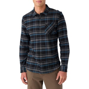 image:imageONEILL Mens Plaid Stretch Flannel  Long Sleeve Flannel Shirt for Men  Casual ButtonUp ShirtBlack