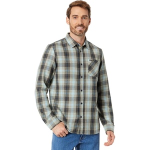 image:imageONEILL Mens Plaid Stretch Flannel  Long Sleeve Flannel Shirt for Men  Casual ButtonUp ShirtDust Blue  Prospect