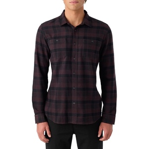 image:imageONEILL Mens Plaid Stretch Flannel  Long Sleeve Flannel Shirt for Men  Casual ButtonUp ShirtRaisin