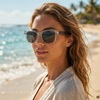 image:imageONEILL BAY 20 Womens Square Cateye Polarized SunglassesUV400 Protection 54 mmGloss CrystalBlack
