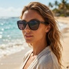 image:imageONEILL BAY 20 Womens Square Cateye Polarized SunglassesUV400 Protection 54 mmMatte Black
