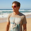 image:imageONEILL BREAKWATER 20 Mens Sports Performance High Wrap Polarized Sunglasses UV400 Protection 71 mm Mirror LensMatte Gray