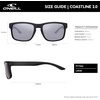 image:imageONEILL COASTLINE 20 Mens and Womens Large Fit Square Polarized Sunglasses with Mirror Lenses UV400 Protection 58 mmGloss Crystal