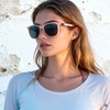 image:imageONEILL MALIKA 20 Womens Polarized Sporty Square Sunglasses 55 MillimetersMatte Coral CrystalBlue Flower Graphic