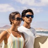 image:imageONEILL PEAHI 20 Womens Oversized Square Butterfly Polarized Sunglasses UV400 Protection 56 mmMatte BlackPalm Leaf
