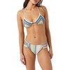 image:imageONEILL Womens Boulders Strappy Side Bikini Bottoms  Full Coverage Womens Bathing Suit Bottom with MultiStrap DetailLookout Stripe