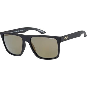 image:imageONEILL Harlyn 20 Mens Large Fit Square Polarized Sunglasses 57 mmMatte Black With Gold Mirror Lens