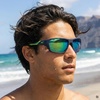 image:imageONEILL DEEPCURRENT 20 Mens Polarized Wrap Sunglasses for Sports UV400 Protection 65 mm Mirror LensesMatte NavyLime Green