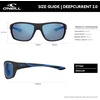 image:imageONEILL DEEPCURRENT 20 Mens Polarized Wrap Sunglasses for Sports UV400 Protection 65 mm Mirror LensesMatte NavyLime Green