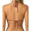 image:imageONEILL Womens Saltwater Solids Venice Triangle Top  Adjustable Halter Straps Removable CupsCoconut Brown