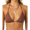 image:imageONEILL Womens Saltwater Solids Venice Triangle Top  Adjustable Halter Straps Removable CupsCoconut Brown