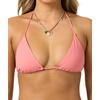 image:imageONEILL Womens Saltwater Solids Venice Triangle Top  Adjustable Halter Straps Removable CupsShell Pink