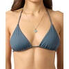 image:imageONEILL Womens Saltwater Solids Venice Triangle Top  Adjustable Halter Straps Removable CupsSlate