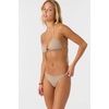 image:imageONEILL Womens Solids Madrid Halter Bikini Top Swim Top with Front Cutout Removable Cups and Adjustable Tie BackDune