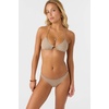 image:imageONEILL Womens Solids Madrid Halter Bikini Top Swim Top with Front Cutout Removable Cups and Adjustable Tie BackDune