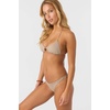image:imageONEILL Womens Solids Madrid Halter Bikini Top Swim Top with Front Cutout Removable Cups and Adjustable Tie BackDune