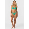 image:imageONEILL Womens Solids Madrid Halter Bikini Top Swim Top with Front Cutout Removable Cups and Adjustable Tie BackPeacock