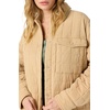 image:imageONeill Womens RYA Quilted Snap Jacket  Lyocell Twill Outerwear with Snap Front Chest amp Side Pockets Classic CollarWarm Sand