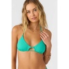 image:imageONEILL Womens Solids Madrid Halter Bikini Top Swim Top with Front Cutout Removable Cups and Adjustable Tie BackPeacock