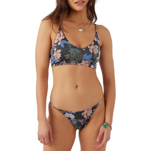 image:imageONEILL Womens Flamenco Bikini Bottoms  Cheeky Coverage Womens Bathing Suit Bottom with High Leg FitBlack  Matira Tropical Middles