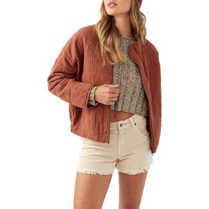 image:imageONEILL Womens Oversized Quilted Jacket  Lightweight Jackets for Women with Pockets  Casual and ComfortableRustic Brown  Mabeline