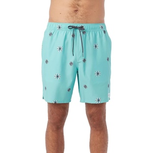 image:imageONEILL Mens 17 Inch Tropical Volley Boardshorts  Elastic Waist and Fixed Waist Quick Dry Swim Trunks for Men with PocketsAqua Wash  Hermosa Ew 17