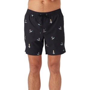 image:imageONEILL Mens 17 Inch Tropical Volley Boardshorts  Elastic Waist and Fixed Waist Quick Dry Swim Trunks for Men with PocketsBlack 2