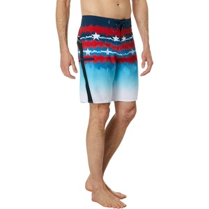 image:imageONEILL Mens 20 Inch SSeam Boardshorts  Water Resistant Swim Trunks for Men with Quick Dry Stretch Fabric and PocketsRed Wht Blue  Superfreak 20