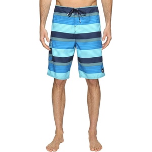 image:imageONeill Mens 21 Inch Outseam Ultrasuede Swim Boardshort Turquoise Plaid 30Navy Stripe
