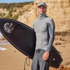 image:imageONEILL Mens Mens Hyperfreak Ozone Long Sleeve Rashguard with HoodSmokeTempsteel