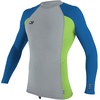 image:imageONeill Mens Premium Skins Upf 50 Long Sleeve Rash GuardCool GreyDaygloOcean