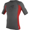 image:imageONeill Mens Premium Skins Upf 50 Short Sleeve Rash GuardGraphiteRed