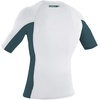 image:imageONeill Mens Premium Skins Upf 50 Short Sleeve Rash GuardWhiteTealWhite