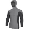 image:imageONEILL Mens Mens Hyperfreak Ozone Long Sleeve Rashguard with HoodSmokeTempsteel