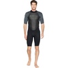 image:imageONeill Mens Reactor2 2mm Back Zip Short Sleeve Spring Wetsuit Lightweight Warmth and Flexibility for All Water ActivitiesBlackGraphite