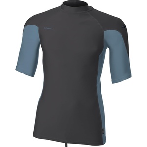 image:imageONEILL Mens Mens Hyperfreak Skins Short Sleeve RashguardTempsteelBlue Fusion