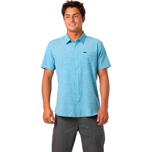 image:imageONEILL Mens Trvlr UPF Traverse Stripe Standard Short Sleeve Woven ShirtStone Blue